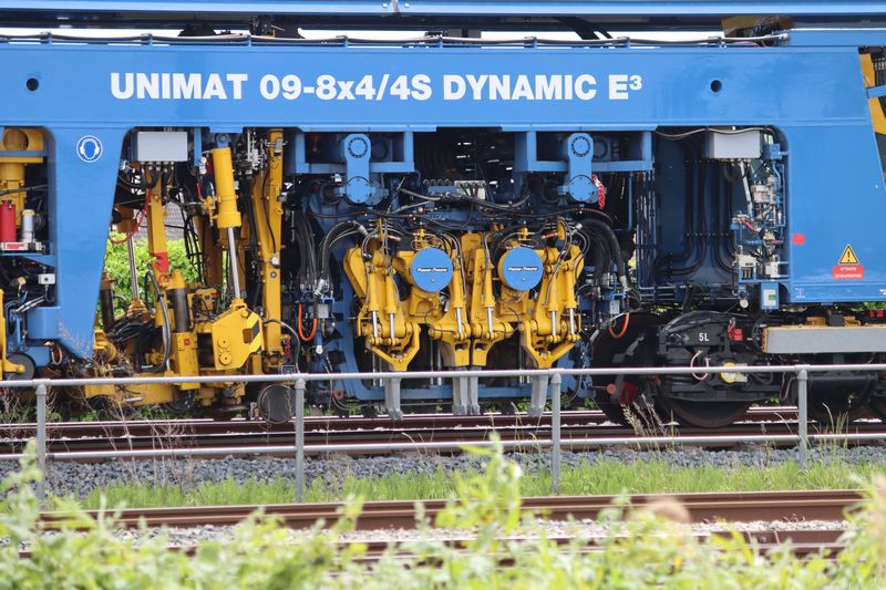 De nieuwe stopmachine van VolkerRail voor de eerste keer ingezet